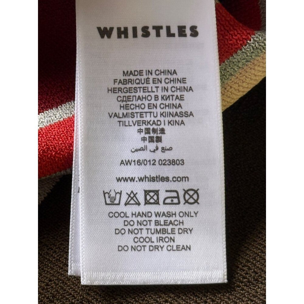 Whistles Womens Size 6 Sweater Striped Long Sleeve Multicolor Top - Picture 4 of 7